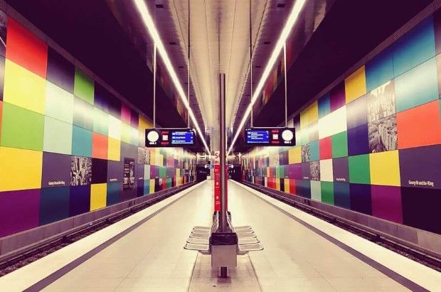 Die Münchner U-Bahn verfügt über Stationen mit futuristischem Design